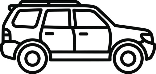 Modern suv vehicle illustration isolated on white background