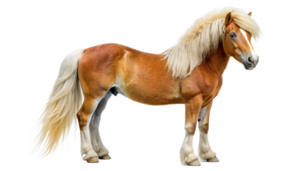 pony   horse isolated on white background