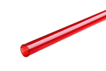 red straw isolated on white background