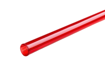 red straw isolated on white background