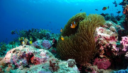 Underwater coral reef scene