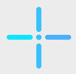  target vector illustration of an abstract blue symbol