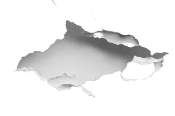 Naklejka premium white paper ripped with space isolated png
