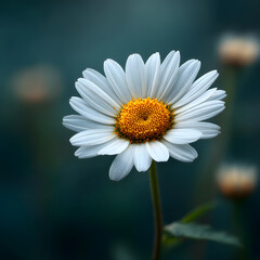 Obraz premium A beautiful white daisy or chamomile flower