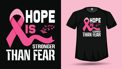 The Pink Is For My Friend &ndash; Breast Cancer Awareness Ribbon Typography T‑Shirt Vector with Hearts and Flowers