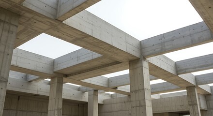 Obraz premium Concrete structure beams columns construction