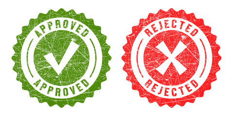 Green Approved And Red Rejected