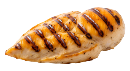 Grilled Chicken Breast Fillet Cooked Transparent Background