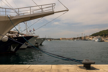 boats in the harbour of Split, Croatia