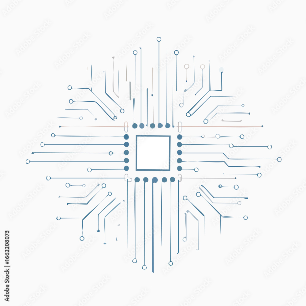 Poster abstract tech circuit board design