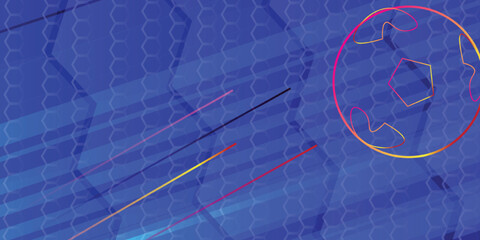 Football championship light background. Vector illustration of abstract glowing neon colored soccer .