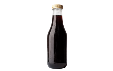 Cold brew bottle with dark coffee condensation symbolizing refreshing beverage modern brewing method and contemporary lifestyle isolated on transparent background PNG