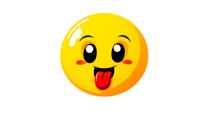 Fototapeta premium Emoji with Sticking Out Tongue