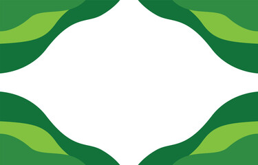 Abstract gradient green background with smooth flowing curved lines with some copy space