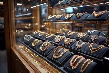 Shiny necklace sets in boutique high resolution picture