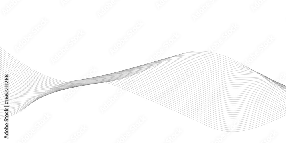 Aufkleber abstract wavy gray blend liens design on white background. digital frequency track equalizer. vector