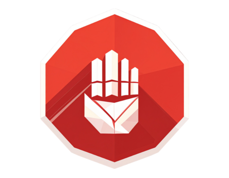 Industrial-Style Safety Symbol, Textured and Weathered