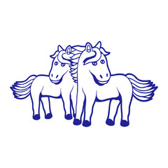 2 horses Man Woman Lovers Friends Love Team Couple