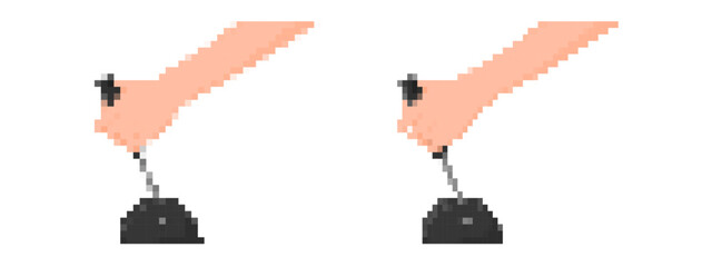 Two pixel art crowns in gold with a retro style, perfect for game design and nostalgic themes.