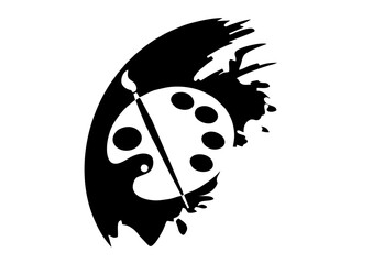 black and white painted