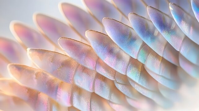Closeup iridescent scales abstract texture background