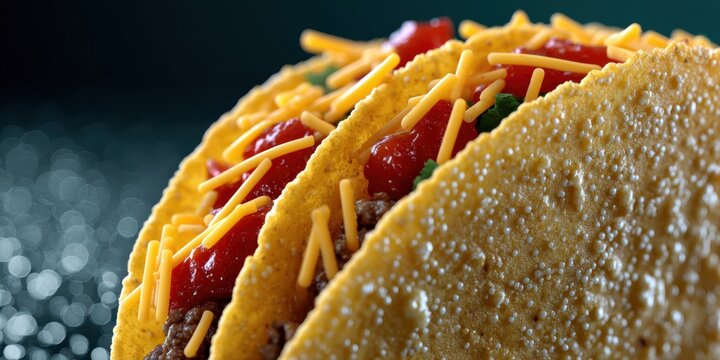 retro taco illustration, bold, retro pulp-style illustration of a taco with exaggerated cheese melts and salsa splashes, using dramatic shadows and vibrant colors