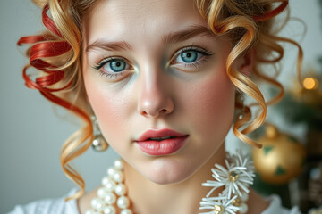 Fototapeta premium Vintage Beauty Portrait of a Lady