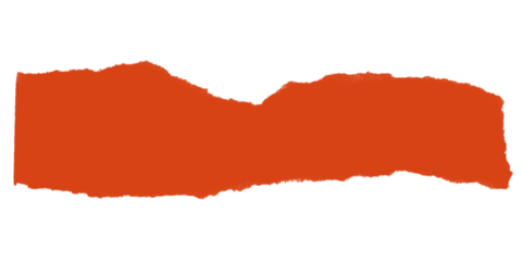 A simple illustration of an orange blob against a black background with pixelated edges and shape