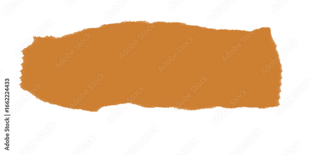 Poster isolated abstract orange shape on a black background with rough edges and pixelated appearance