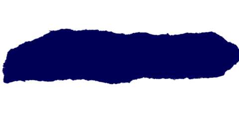 A dark blue irregular shape against a black background in a simple abstract composition style