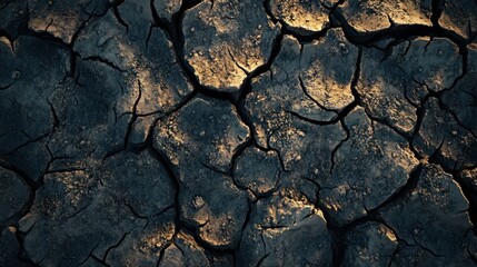 Dried earth, cracked texture