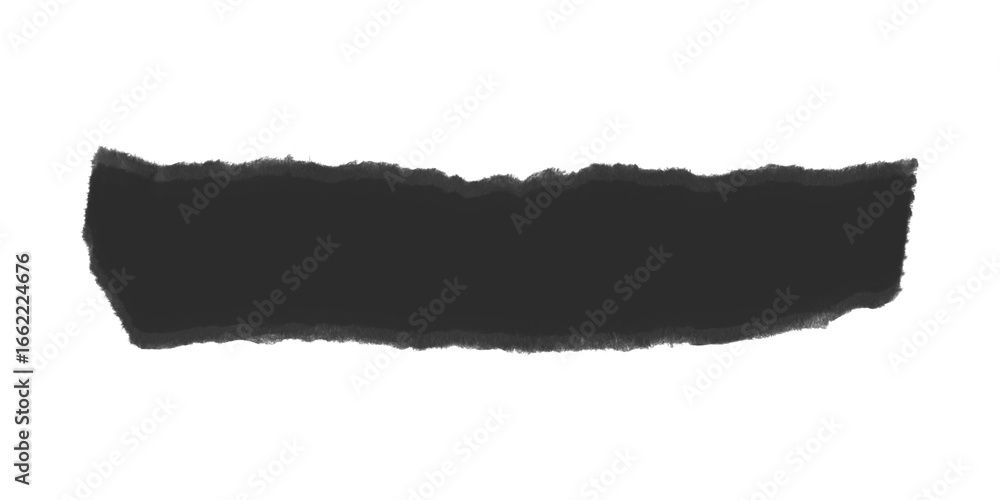 Poster a dark gray rectangular shape with rough edges on a black background in a simple abstract design