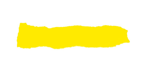 A bright yellow irregular rectangle shape against a stark black background in a simple composition