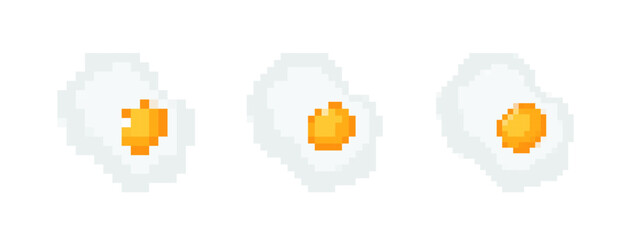 Pixel eggs depicted in a retro, 8 bit style. ideal for nostalgic and playful design elements.