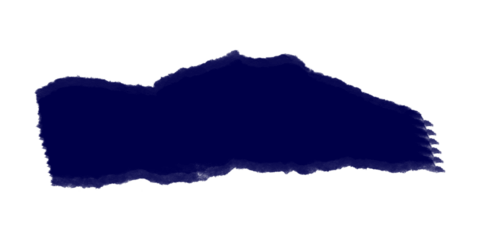 A dark blue irregular shape against a black background creating a stark contrast in the image space