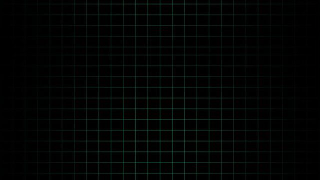 Animated background grid with twinkling dots at intersections. Grid graph pattern moving horizontally seamless loop animation black background Video . Grid background .