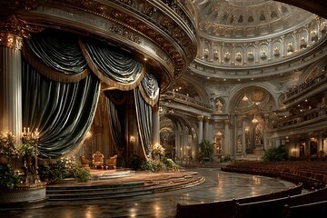 Obraz premium Ornate palace ballroom interior high resolution picture