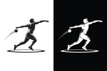 Hammer throw icon vector on White Background ,Vector Art Illustration on white background.