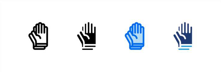 Obraz premium Glove icon set multiple style collection. Vector illustration.