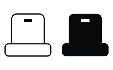 Obraz premium Dual Stadium Seating Icons – Vector Illustration with Full Black Version for Sports and Event Design