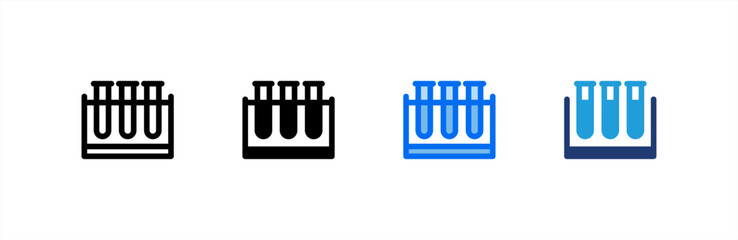 Test Tubes icon set multiple style collection. Vector illustration.