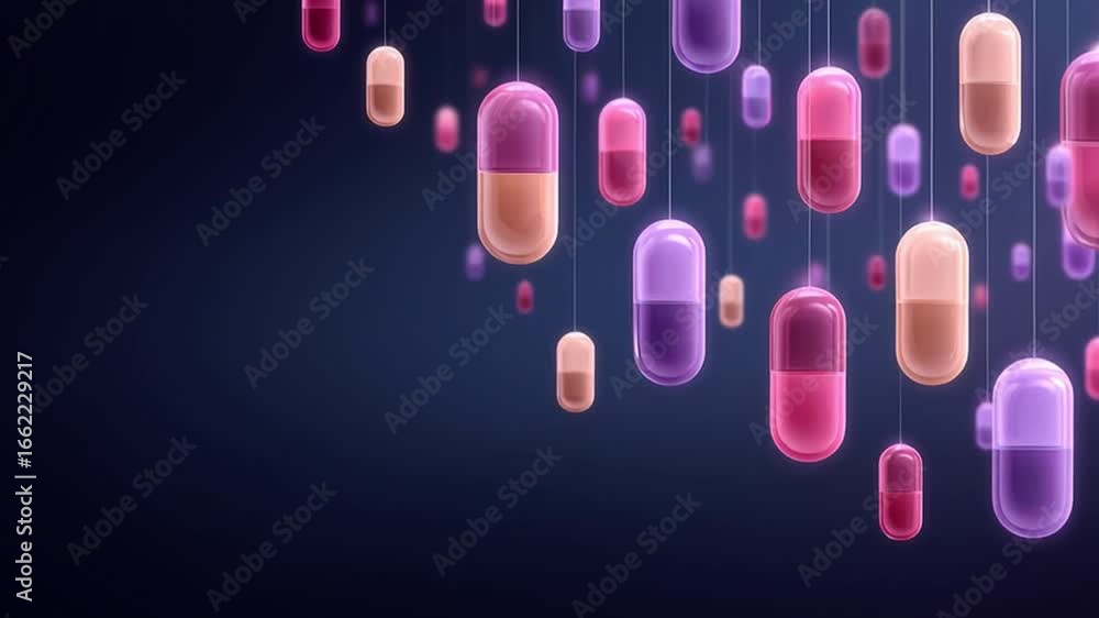 Aufkleber abstract digital representation of connected network with glowing capsules in futuristic environment