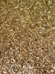 pebbles at the shore in water