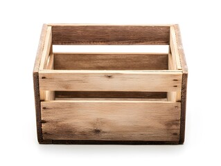 Eco-Friendly Rustic Wooden Crate Storage Box with Natural Wood Finish - Multi-Purpose Handmade Furniture for Home Organization and Decor