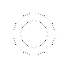Circular scale graphic features radial designs for precise measurement and calibration purposes.