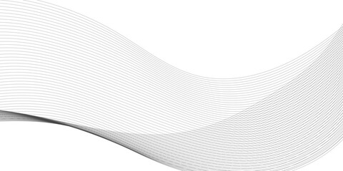Thin line wavy abstract vector background. Curve wave seamless pattern. Line art striped graphic template.	
