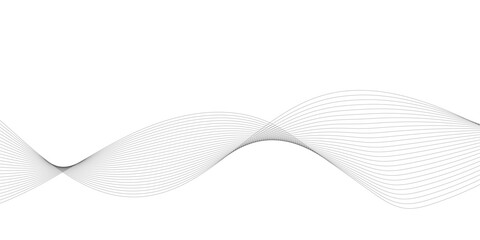 Technology and business wave lines on transparent background. Frequency sound wave, twisted curve lines with blend effect.	