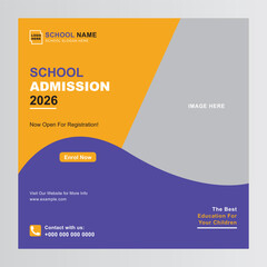 School Admission Social Media Post Template