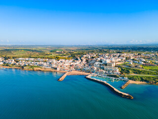 Marinella di Selinunte aerial panoramic view in Sicily