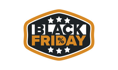 Black Friday. Sale up to 90% off. Biggest sale of the year. Special offer banner. Holiday shopping in United States. Super season deal in November. Discount badge. Creative vector template